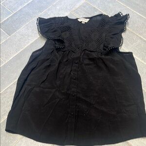 Nanette Leopore sleeveless eyelet blouse